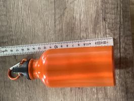 Trinkflasche Aluminium diverse Farben mit Karabiner neu