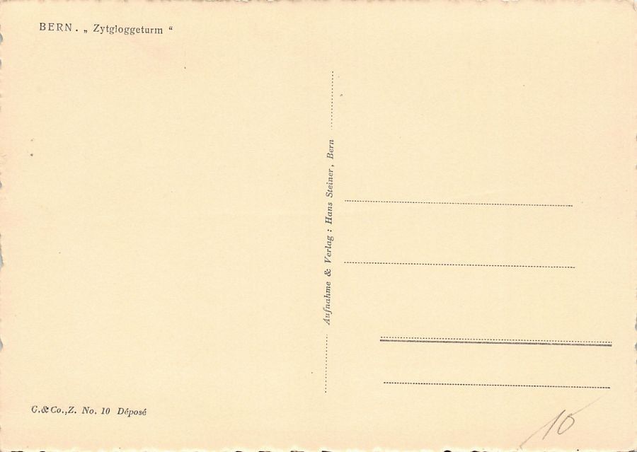 Cartoline postali: Bern, Zytgloggeturm, Oldtimer BE 6717, um 1930-35 – Usato da Frauenfeld venduto da POML 1