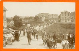 Einsiedeln - Jugendfest 1900 - Eisenbahnstrasse