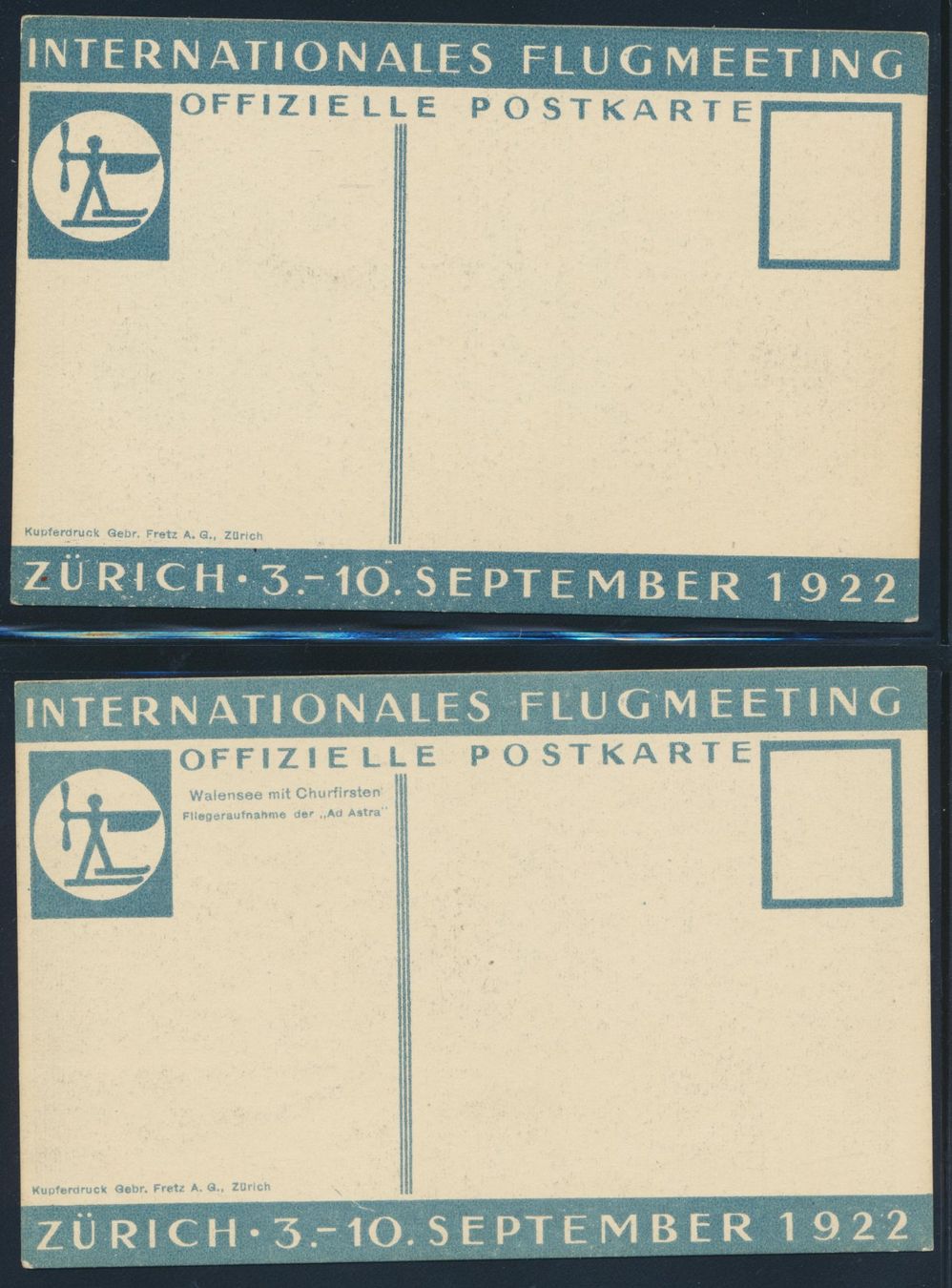 Tutti i francobolli: 2 Flugpostkarten Flugmeeting 1922 – Nuovo (secondo la descrizione) da Roggwil BE venduto da Stampdealer3 1