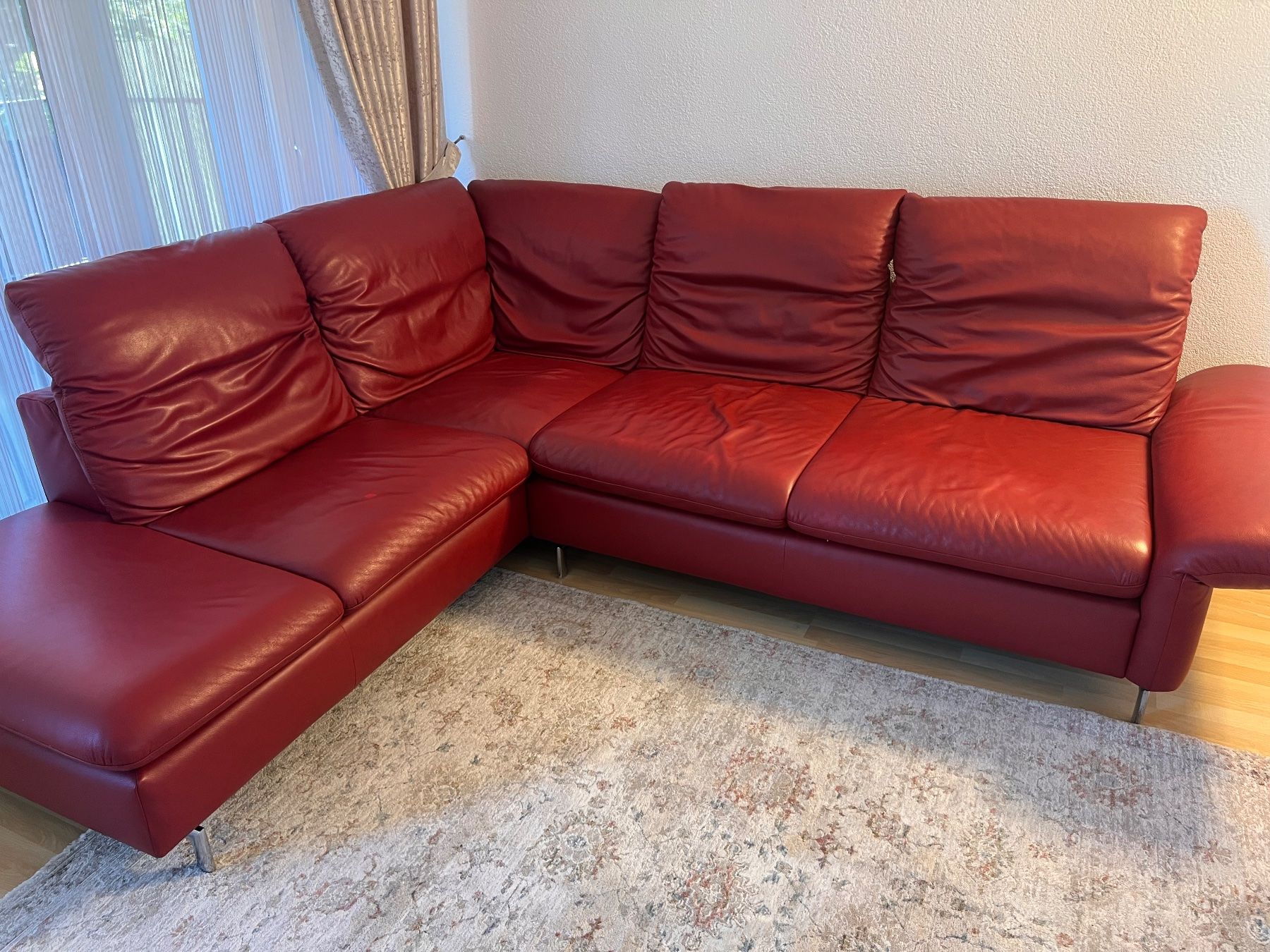 Sofas: W.SCHILLIG Select Sun Plus Echtleder + Hocker – Gebraucht aus Baar von karakan14 1