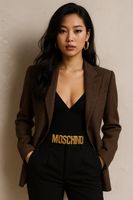 Moschino Gürtel Schwarz Gold Gr. 75