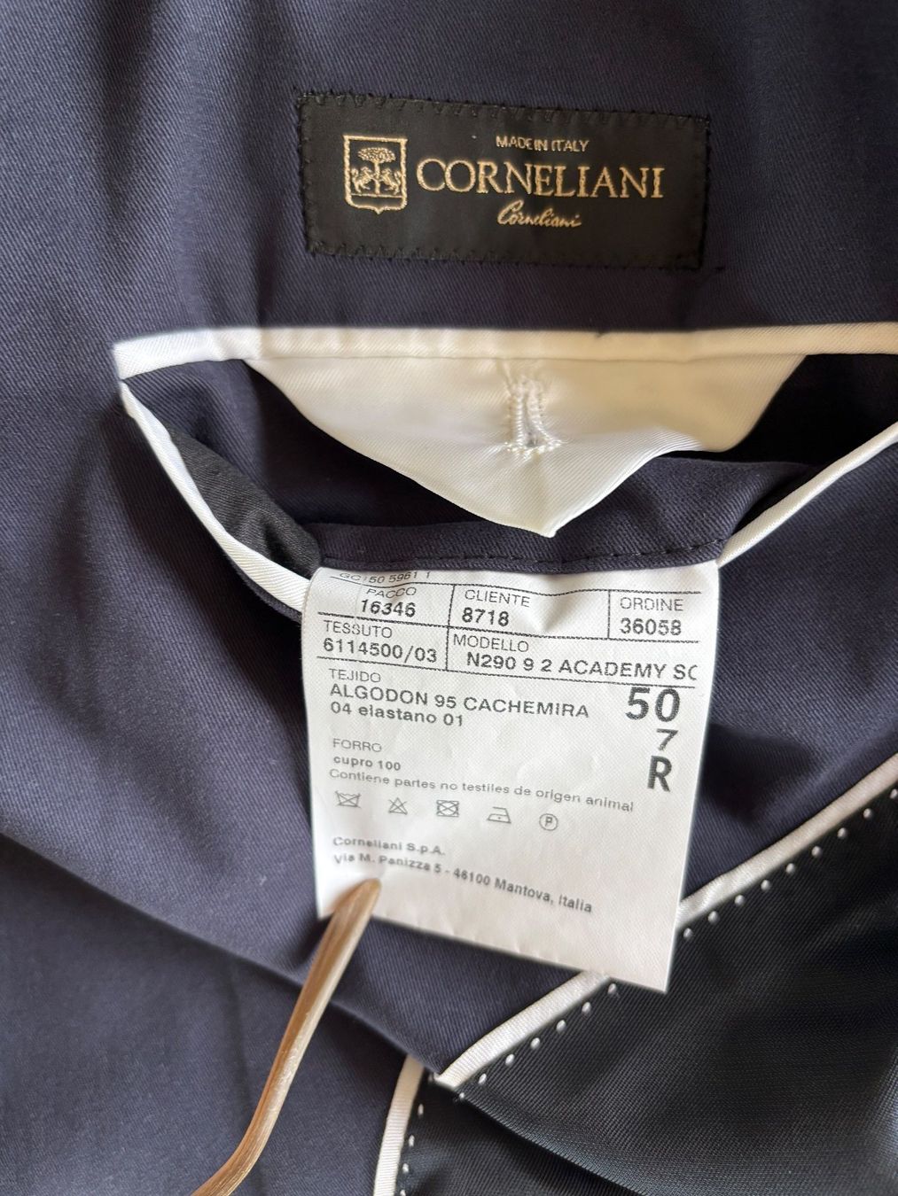 Anzüge: Corneliani Suit Cotton& cashmere 50R7 Navy - NWT – Neu und originalverpackt aus Prangins von pad2424 6