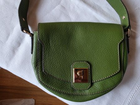 Furla Hand Umhänge Tasche Genuine Leder grün