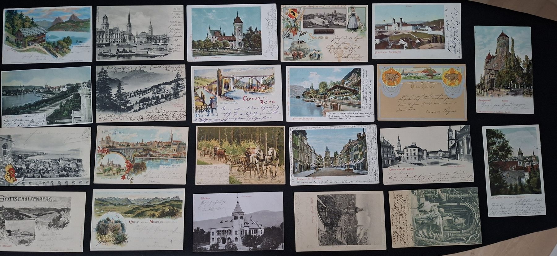 Ansichtskarten: Konvolut Ansichtskarten Schweiz, Orte/Landschaften um 1900 – Gebraucht aus Horw von Benny24