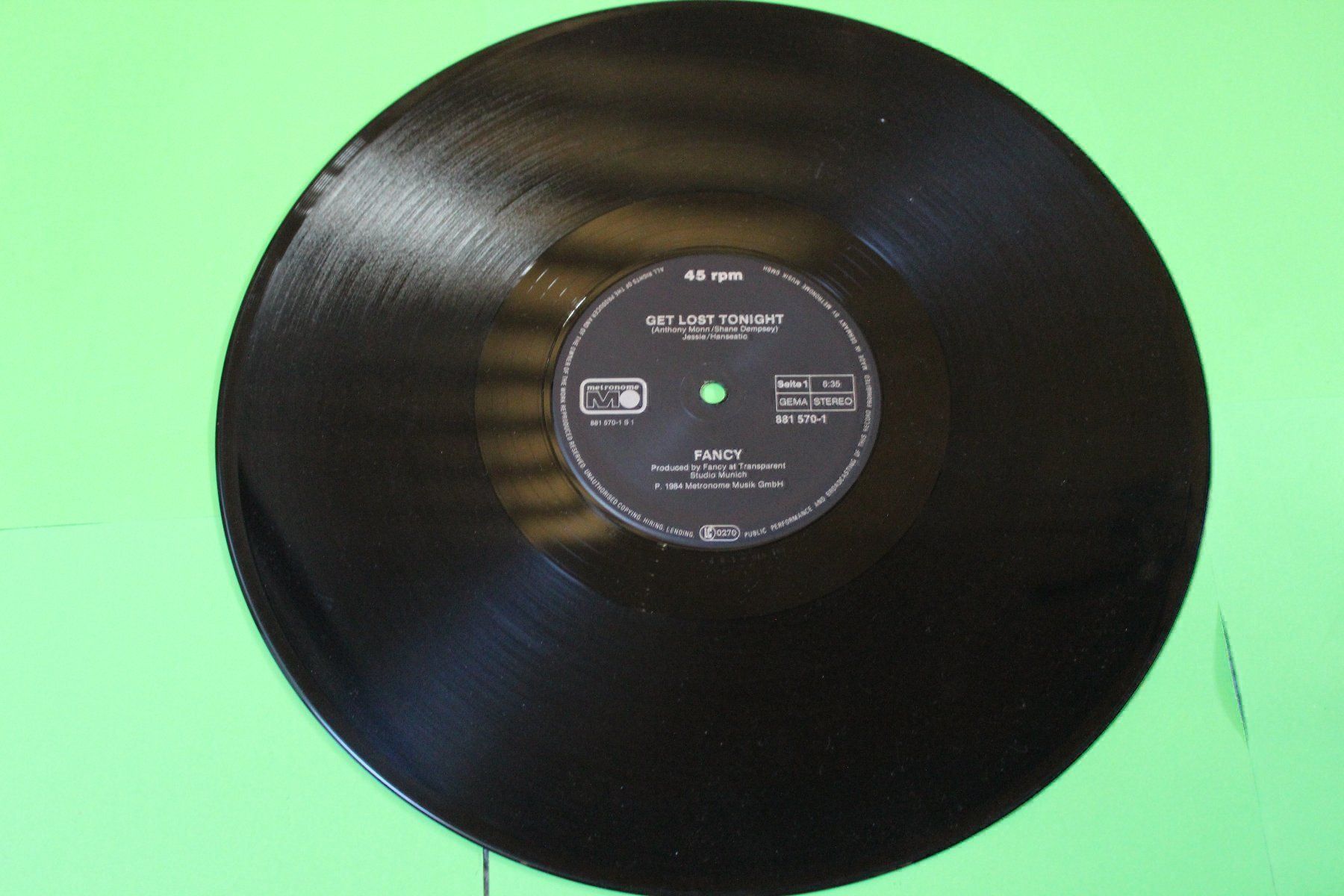 Dischi in vinile: Fancy - Get lost tonight 12" Vinyl Maxi-Single 1984 – Usato da Tübach venduto da JamesStone 2
