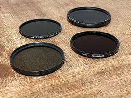 Kamerafilter Set 77mm Hoya B+W ND8 ND1000 Polarised Var ND