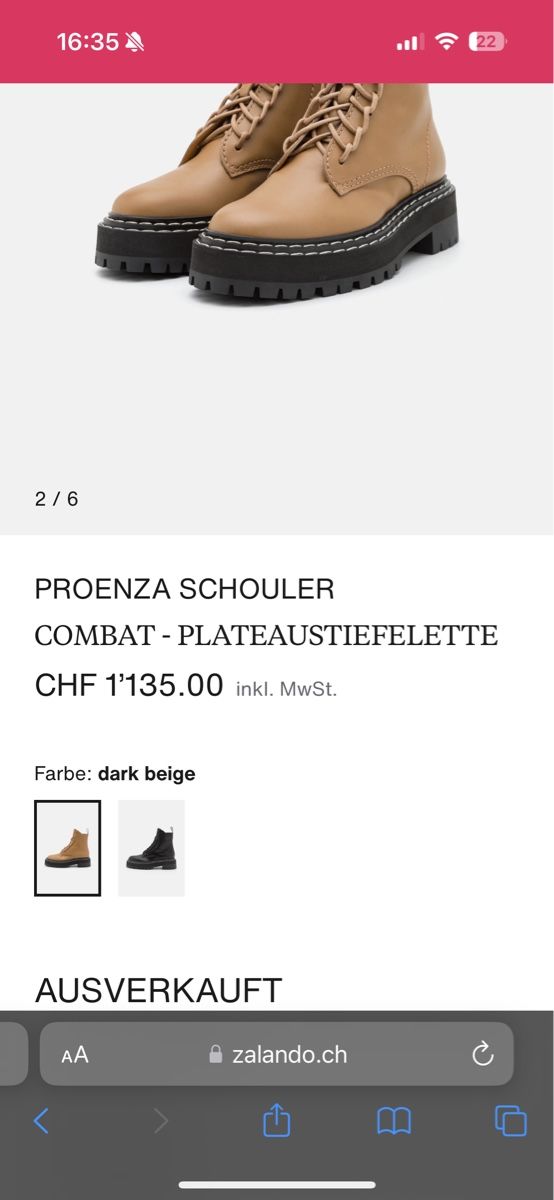 Proenza Schouler Scarpe da donna: PROENZA SCHOULER - PLATEAUSTIEFELETTE Orginalpreis 1135.- – Nuovo e nell'imballaggio originale da Zürich venduto da luxuryoutlet1 6