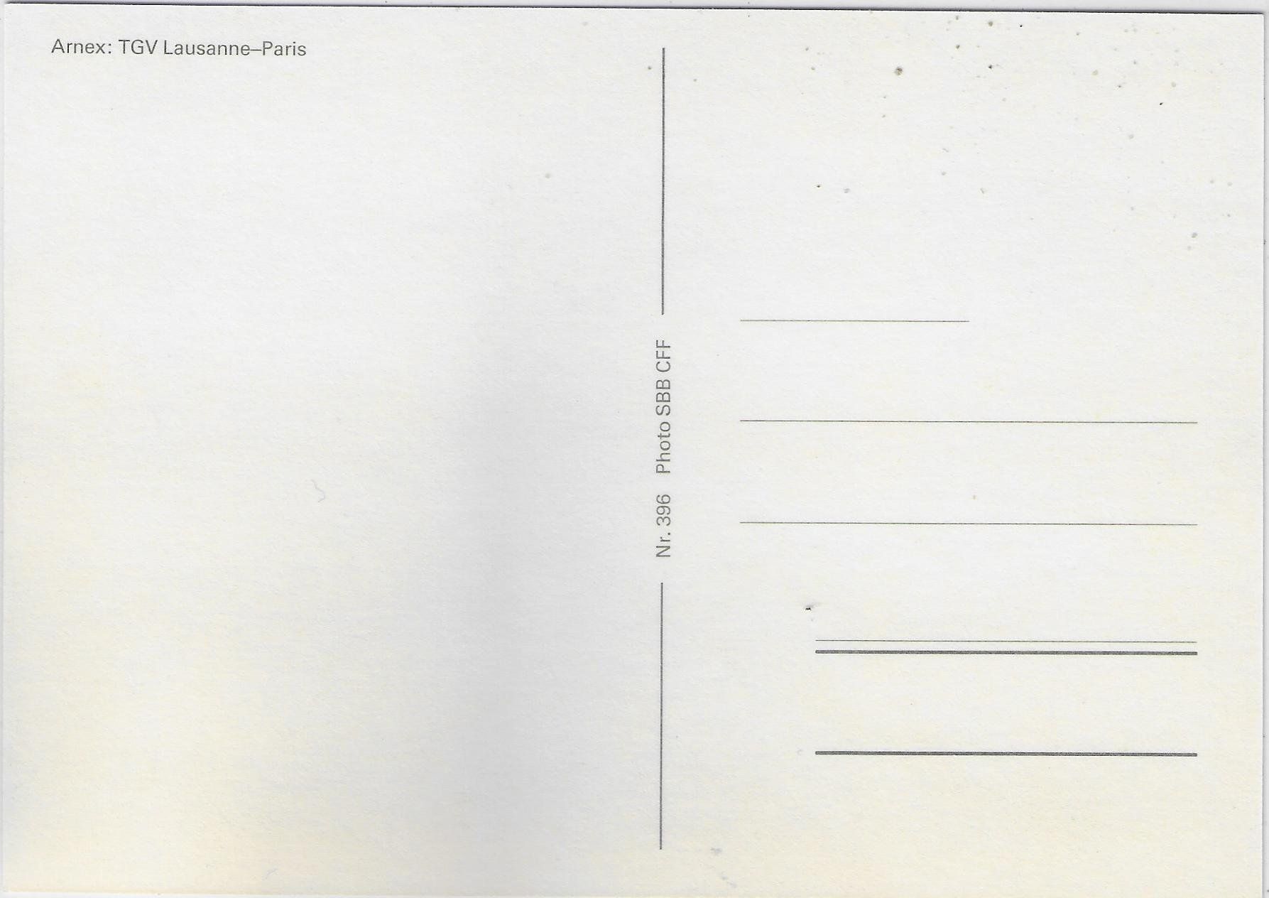 Cartoline postali: Arnex - TGV Lausanne-Paris – Usato da Ettingen venduto da Kartenplanet 1