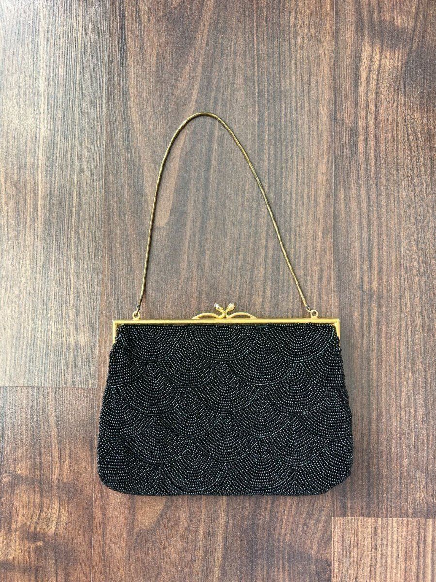 Sacs femmes: Perlenclutch schwarz mit gold – D'occasion à Muri b. Bern par SigridW