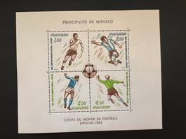 Monaco  Fussball WM 1982 Block  ** (2076)
