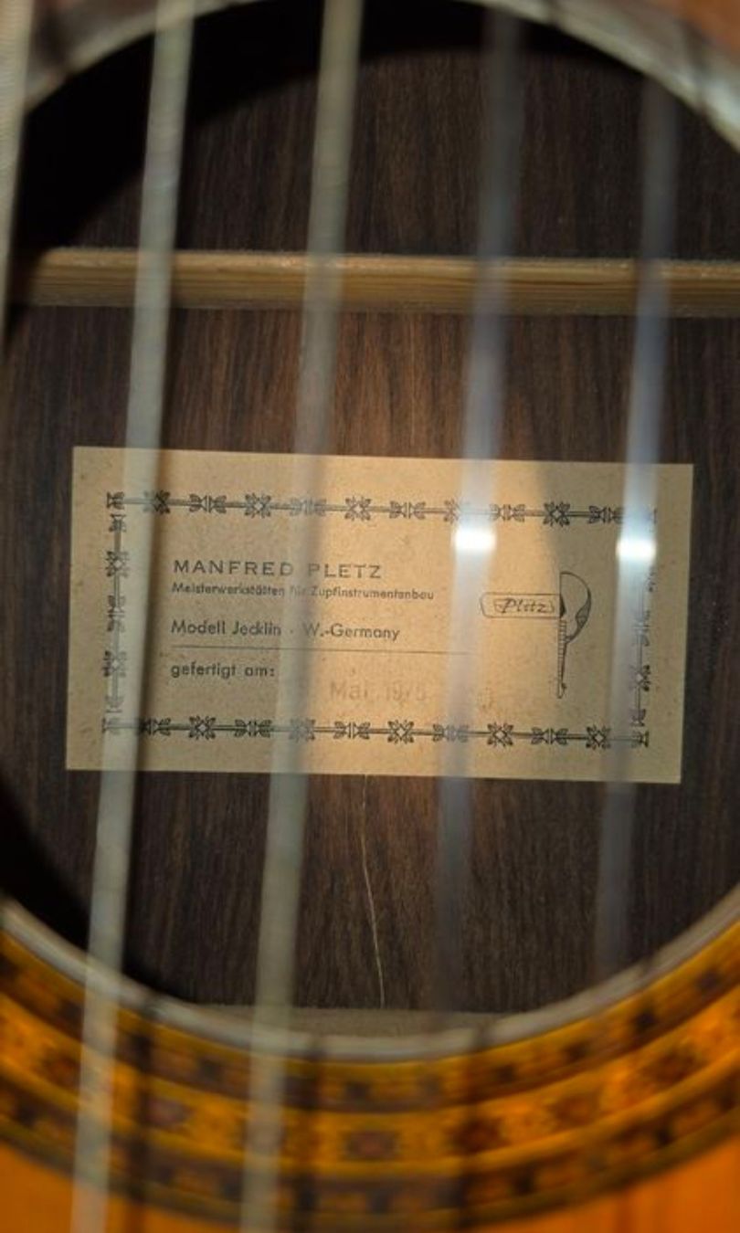 Musikinstrumente: Gitarre Manfred Pletz 1976  – Gebraucht aus Hausen am Albis von M.Kurz 3