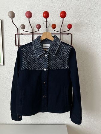Perfekt Herbstjacke: Simorra Jeansjacke mit Tweed-Details