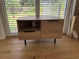 Eckschrank, Tv Board, Holzoptik, ideal für Wohnzimmer 