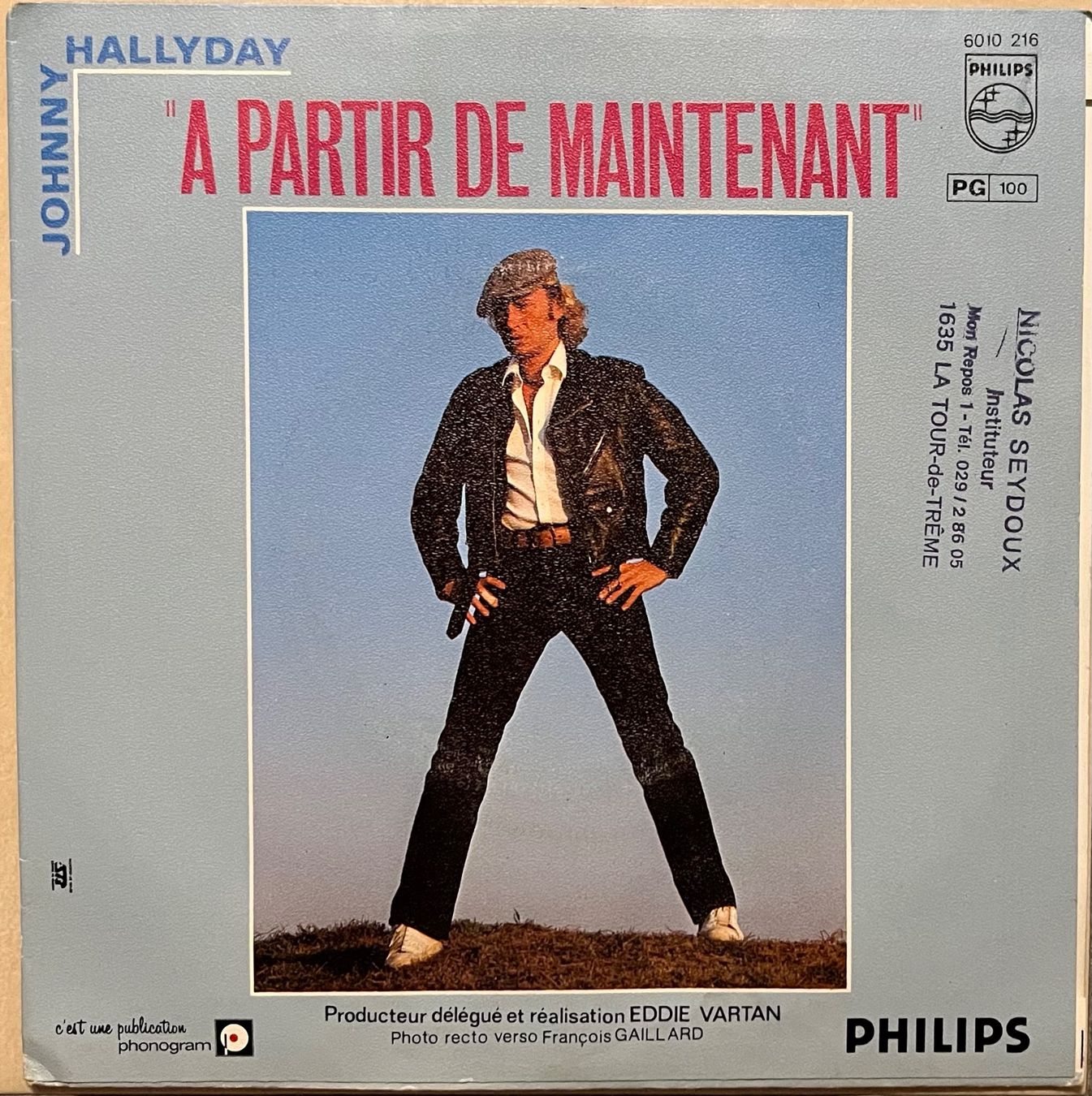 Schallplatten: JOHNNY HALLYDAY - À PARTIR DE MAINTENANT – Gebraucht aus Bussigny von vinyl-pas-cher 1