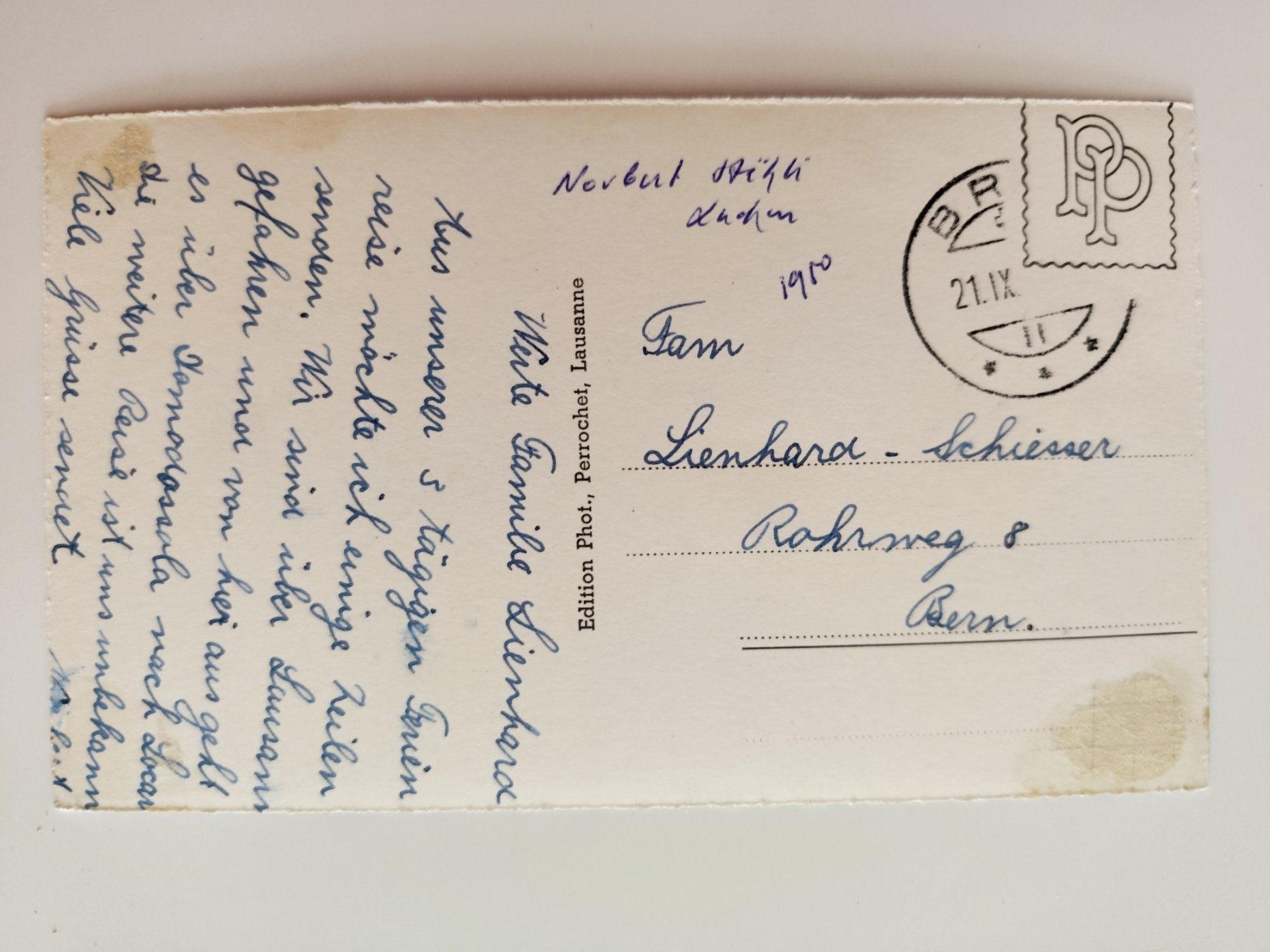Cartoline postali: Brig alte Ansichtskarte, Bahnhofstrasse – Difettoso da Ohmstal venduto da Lebensfreude05 1