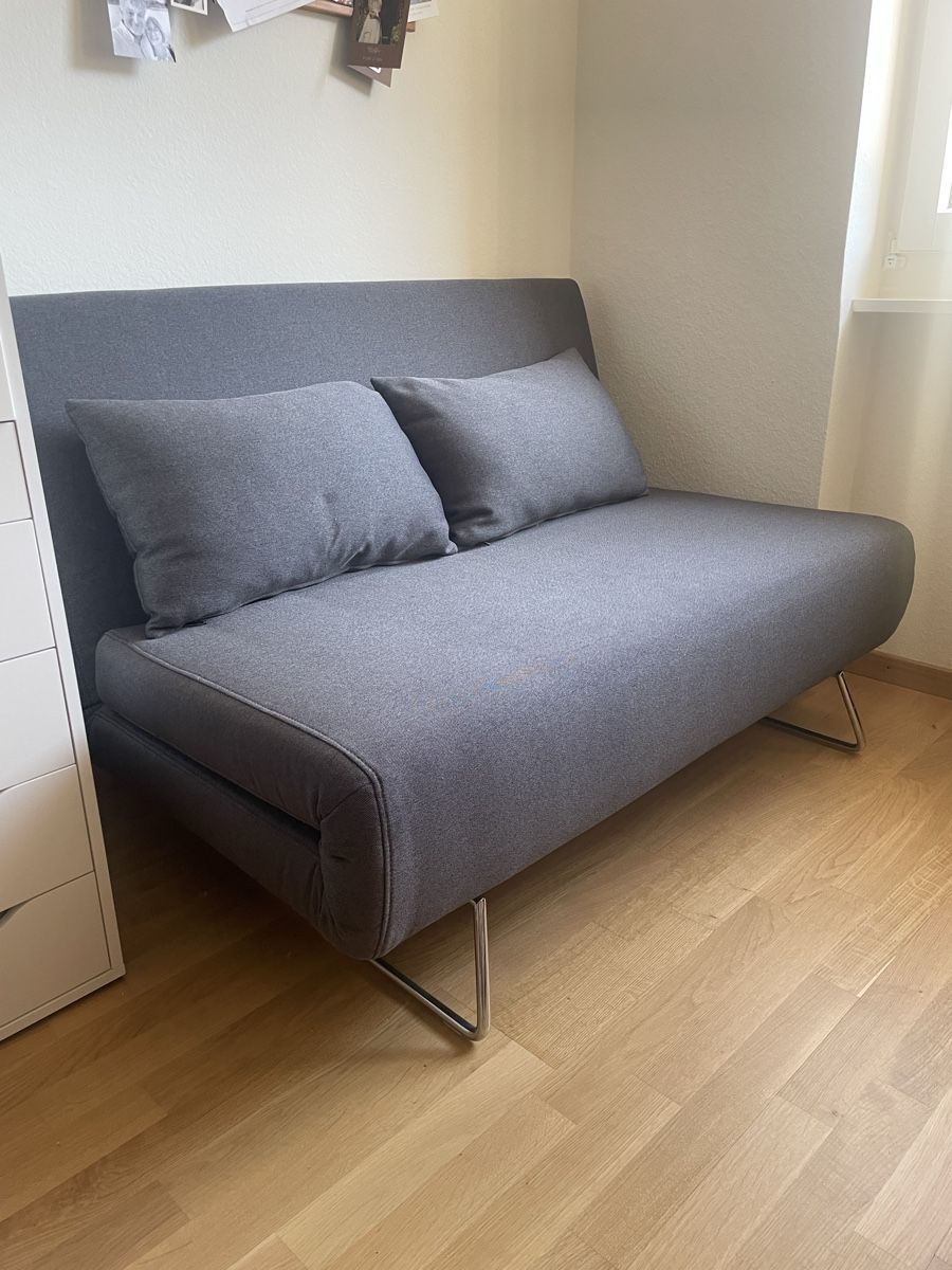 Divani: Kleines Bettsofa Dunkelgrau – Usato da Binningen venduto da ltr_tm55 1