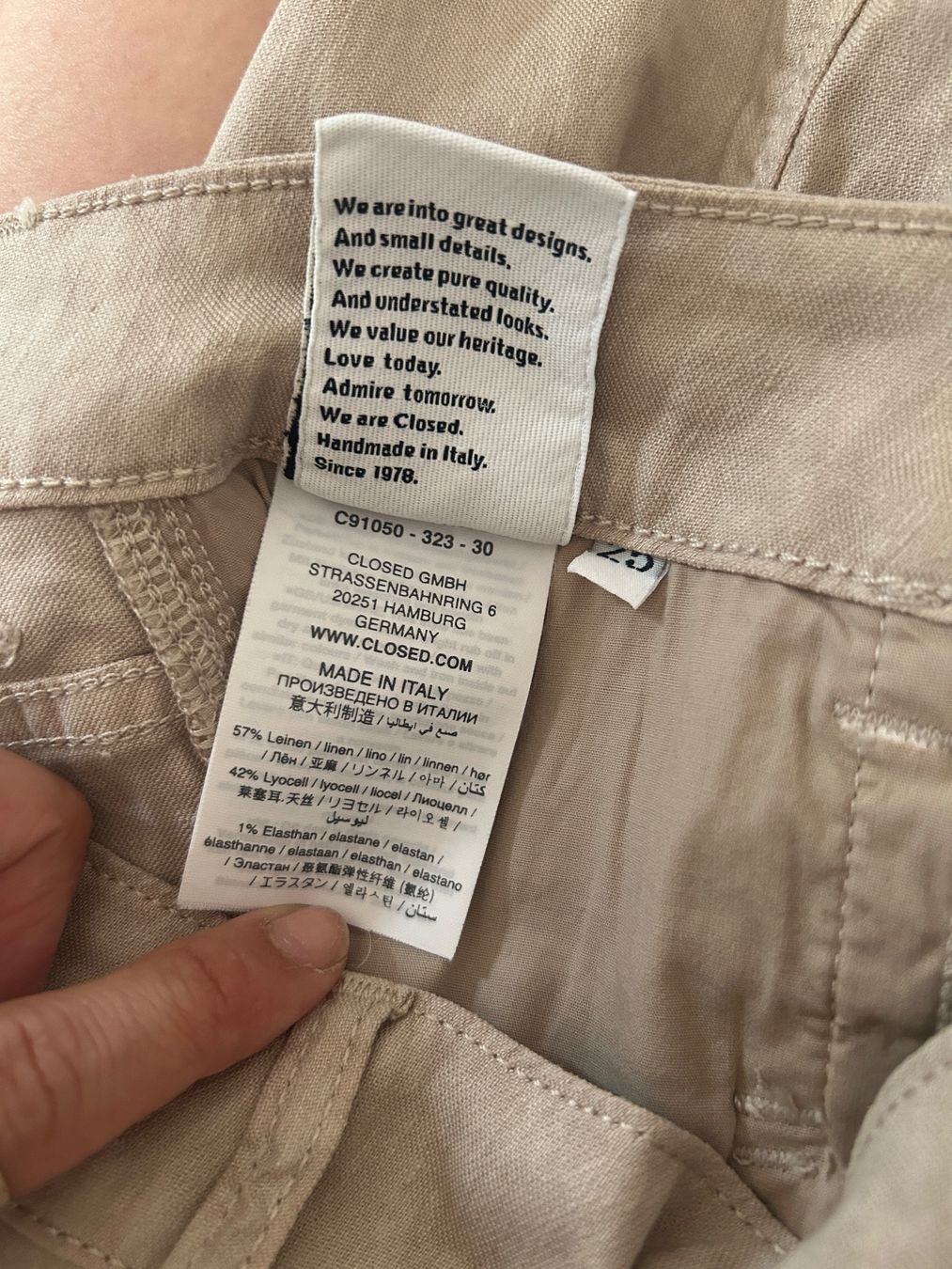 Closed Hosen: CLOSED Hose Linen Blend - W25 – Gebraucht aus Illnau von Monkky 6