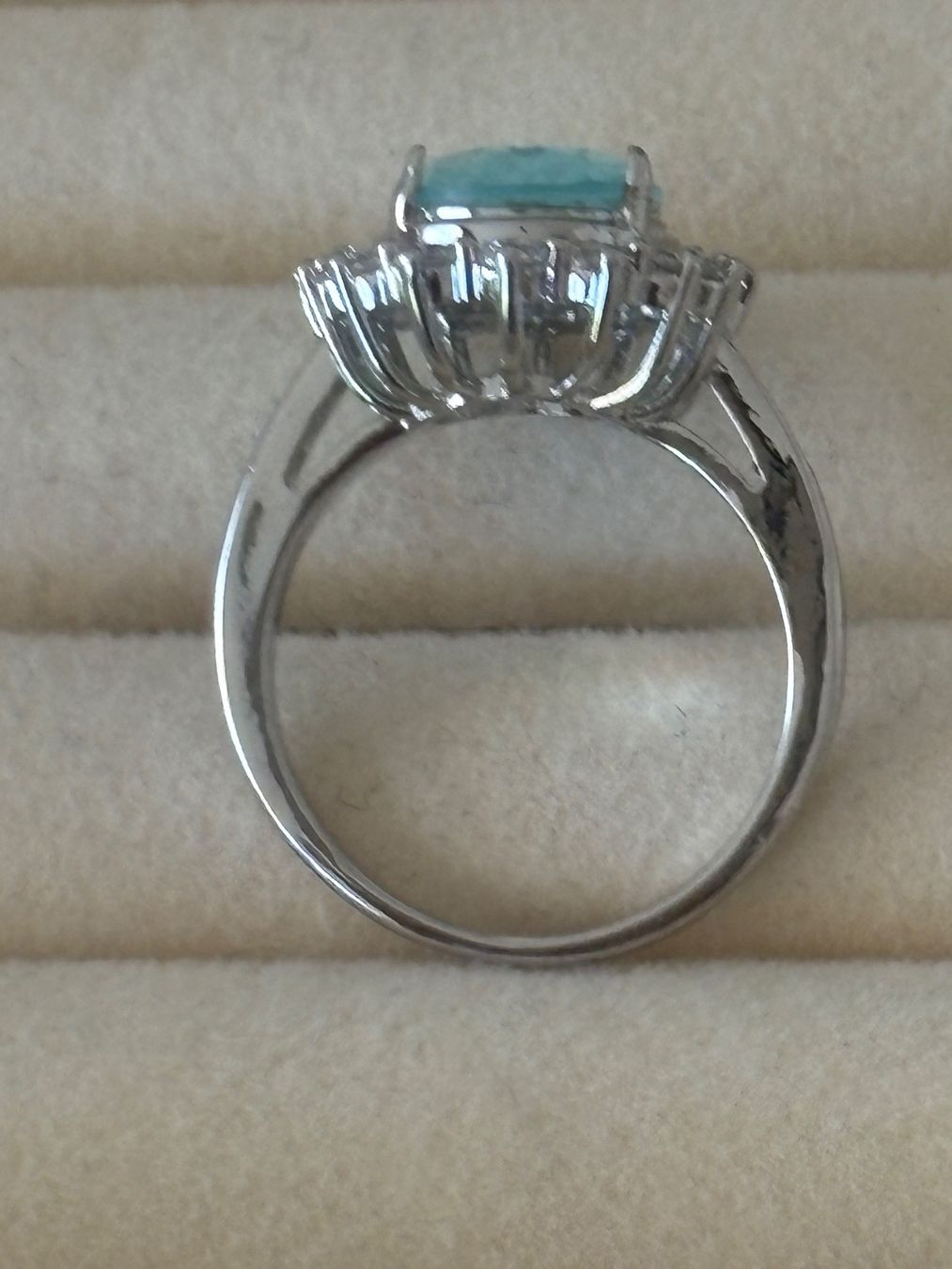 Bagues: Luxus Elegante Gr.18/8 Ring Farbe: Silber /Blau – Neuf (Voir description) à Biel-Bienne par Roserosse13 2