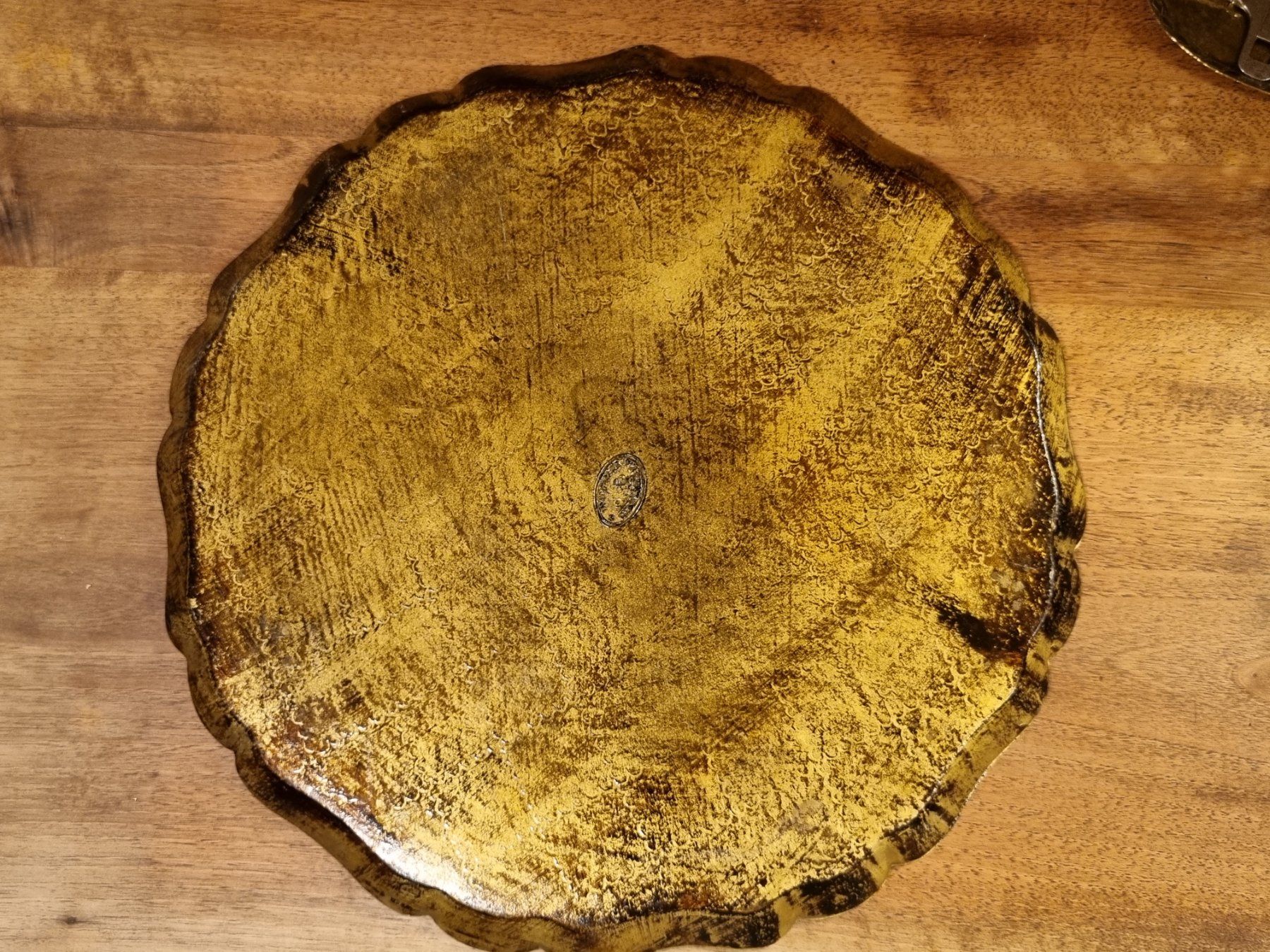 Piatti di portata: Vintage Florentiner Tablett Made in Italy rund – Usato da Scharnachtal venduto da devin03 5