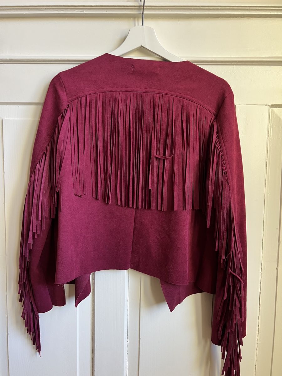 Giacche: Fringe Jacket in Burgundy – Usato da Zürich venduto da Mirouch 2