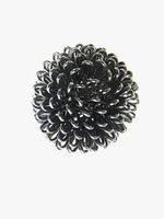 1 grosse Perle Metall schwarz 30mm