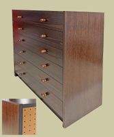 Schuhschrank / Nussbaum-Dekor (für ca. 20 Paare)