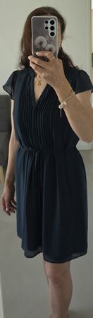 H&M Kleid, Grösse 36, Dunkelblau, Sommerlich & leicht!