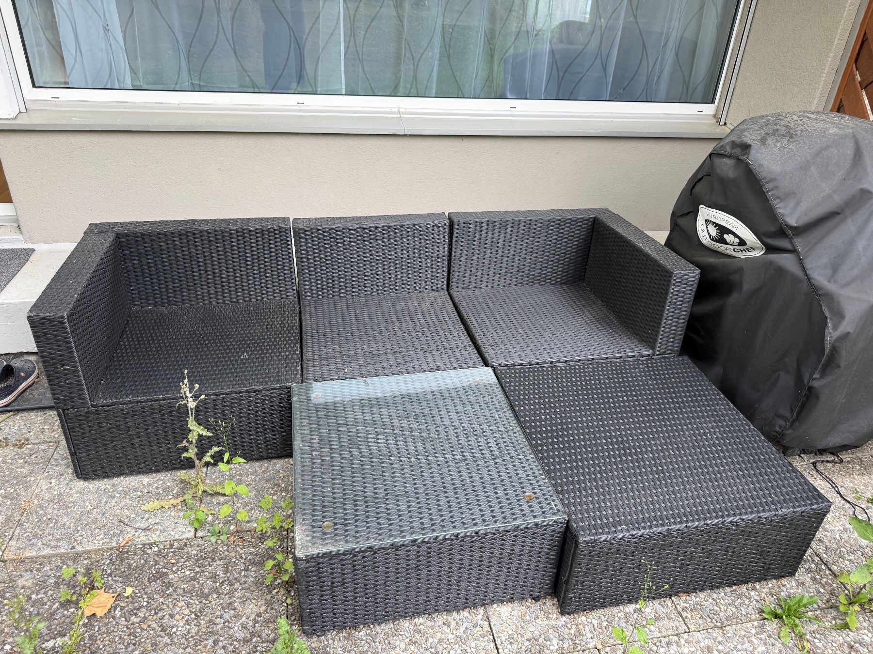 Sofas: Gartenlounge, Polyrattan, schwarz – Gebraucht aus Lustmühle von mcross 2