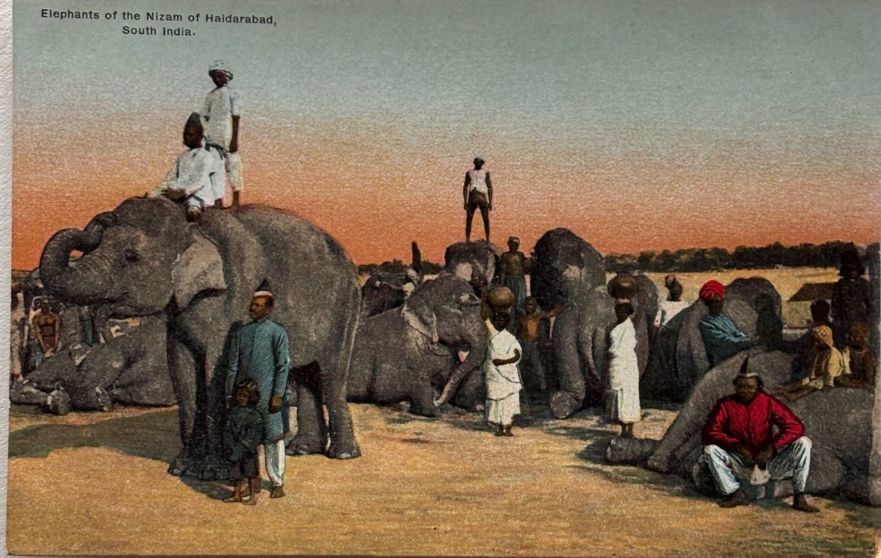 Ansichtskarten: Indien - Mission, Wien, Elefanten – Gebraucht aus Frauenfeld von Merk52