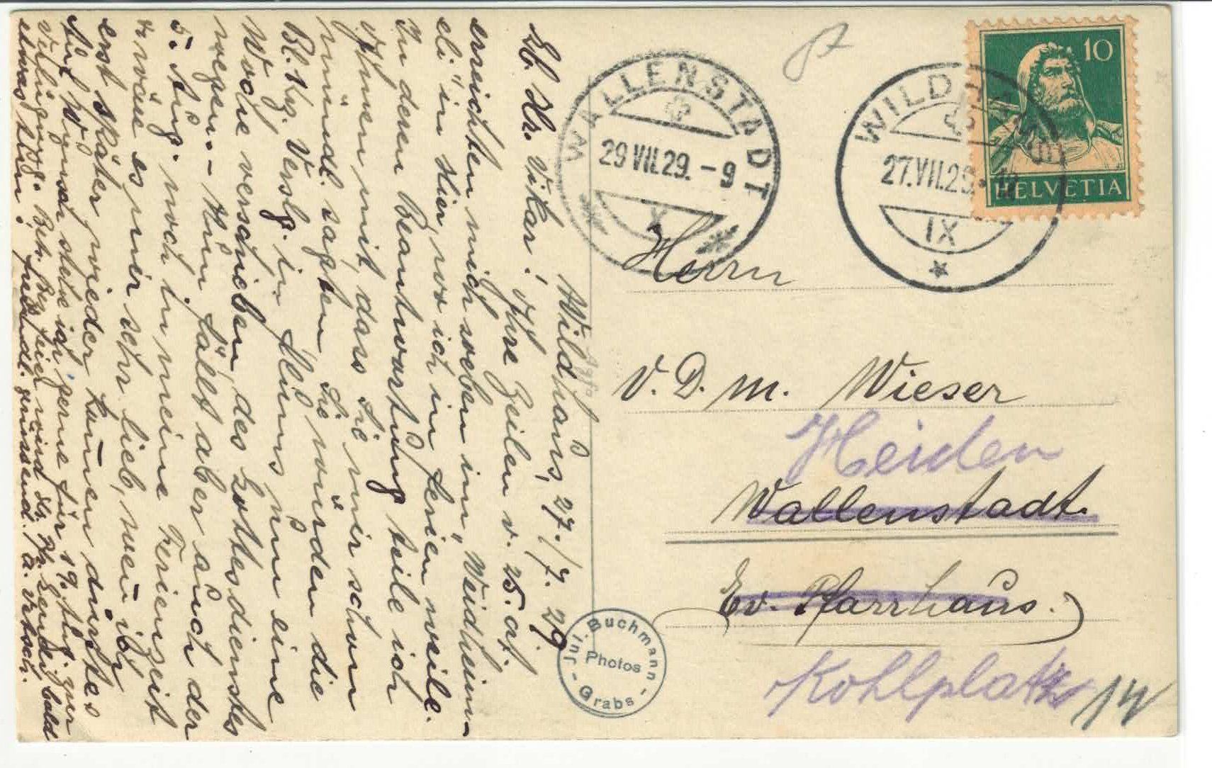 Cartoline postali: Wildhaus - Erholungsheim Weidheimeli – Usato da Ettingen venduto da Kartenplanet 1