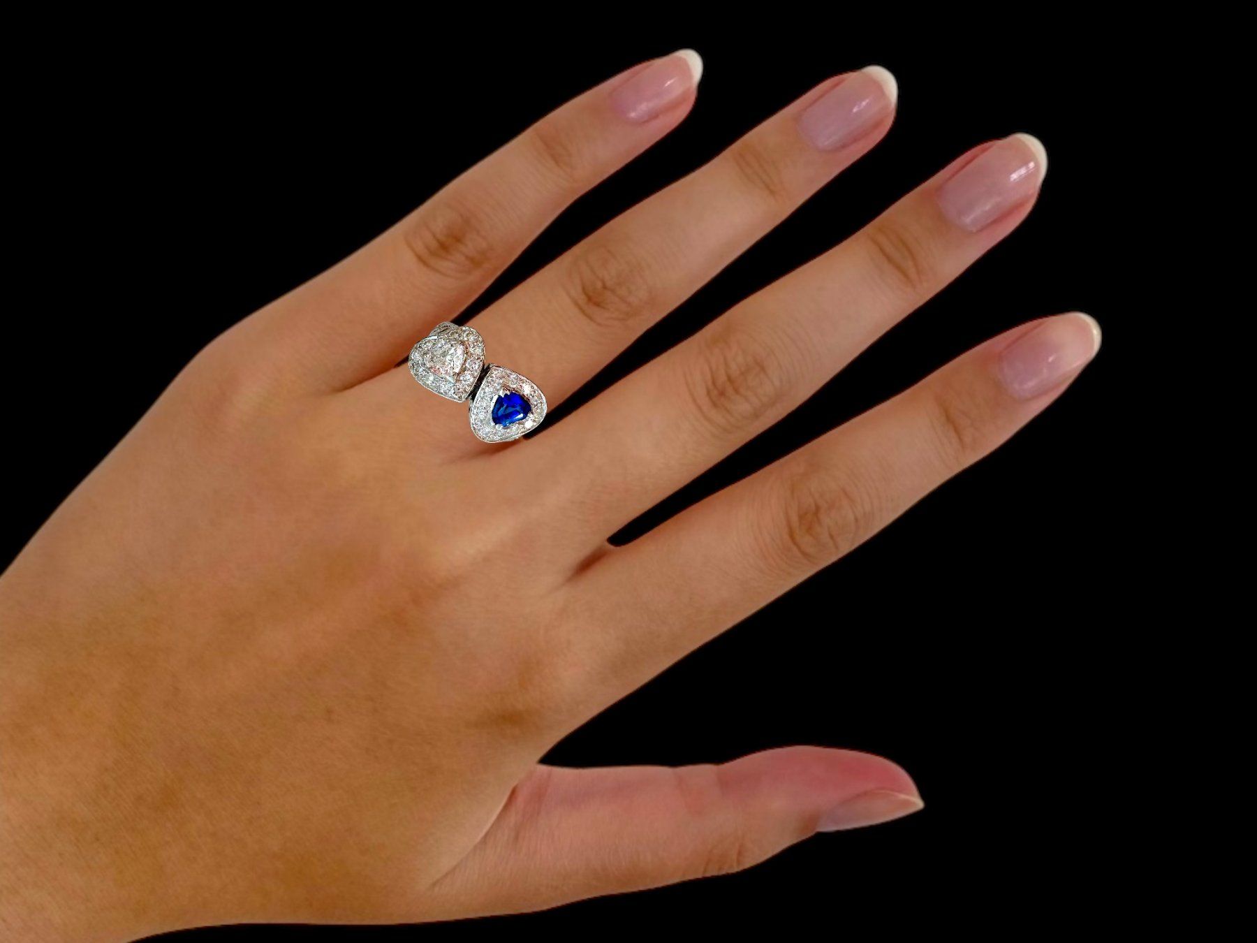 Anelli: LONDON 1986, Saphir - Diamant - Croisé-Ring – Usato da Zuzwil SG venduto da artimmo 1
