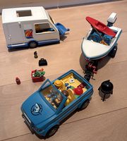 Playmobil Camping Auto Wohnwagen Boot Anhänger