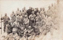 Grenzbesetzung 1914 Soldaten im Schnee/Gebirge