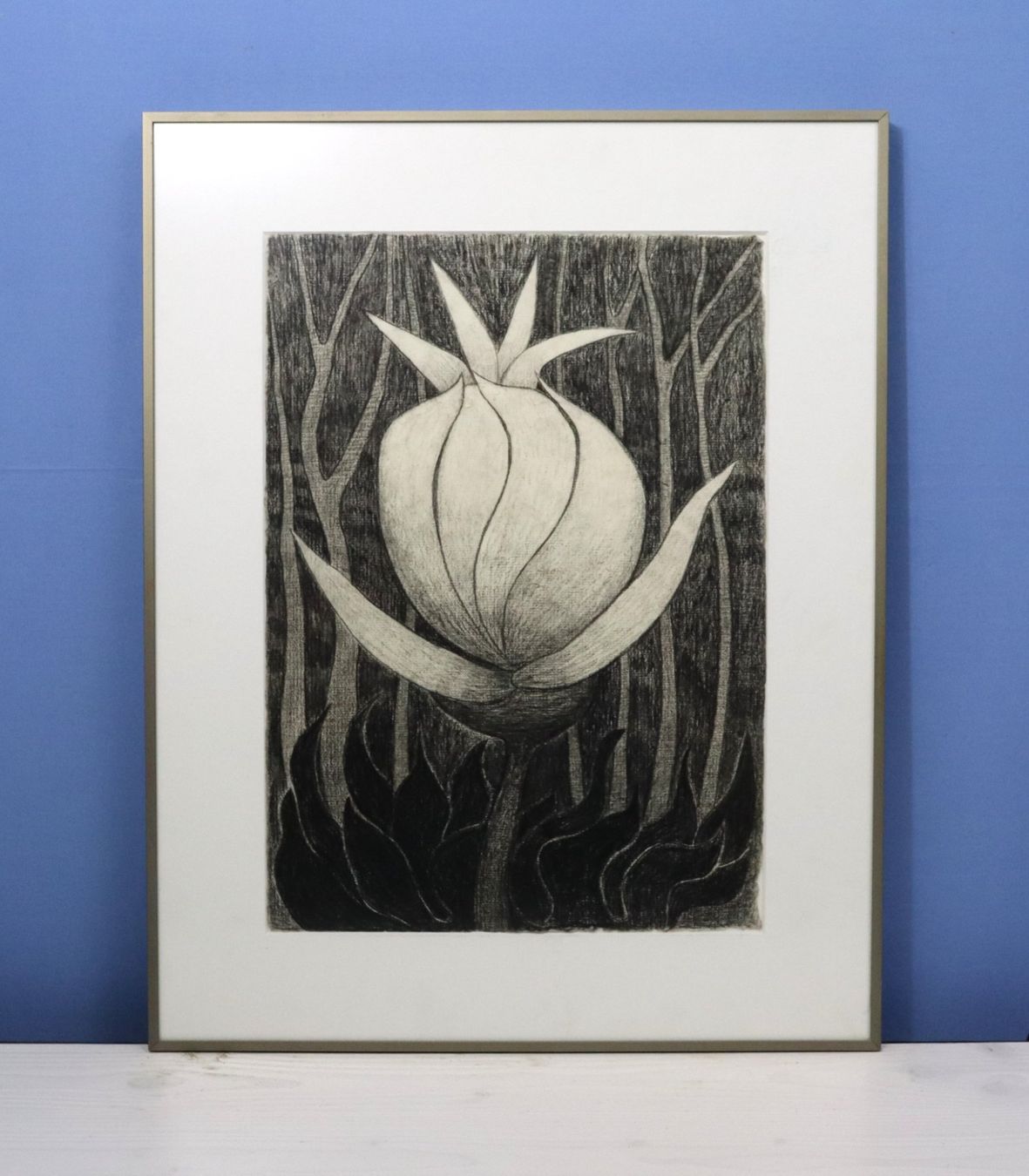 Dipinti: Monika Buchmann-Helbling 1925-2004, Kohlestift "Knospe" – Usato da Zug venduto da Kunst-Fundgrube 2