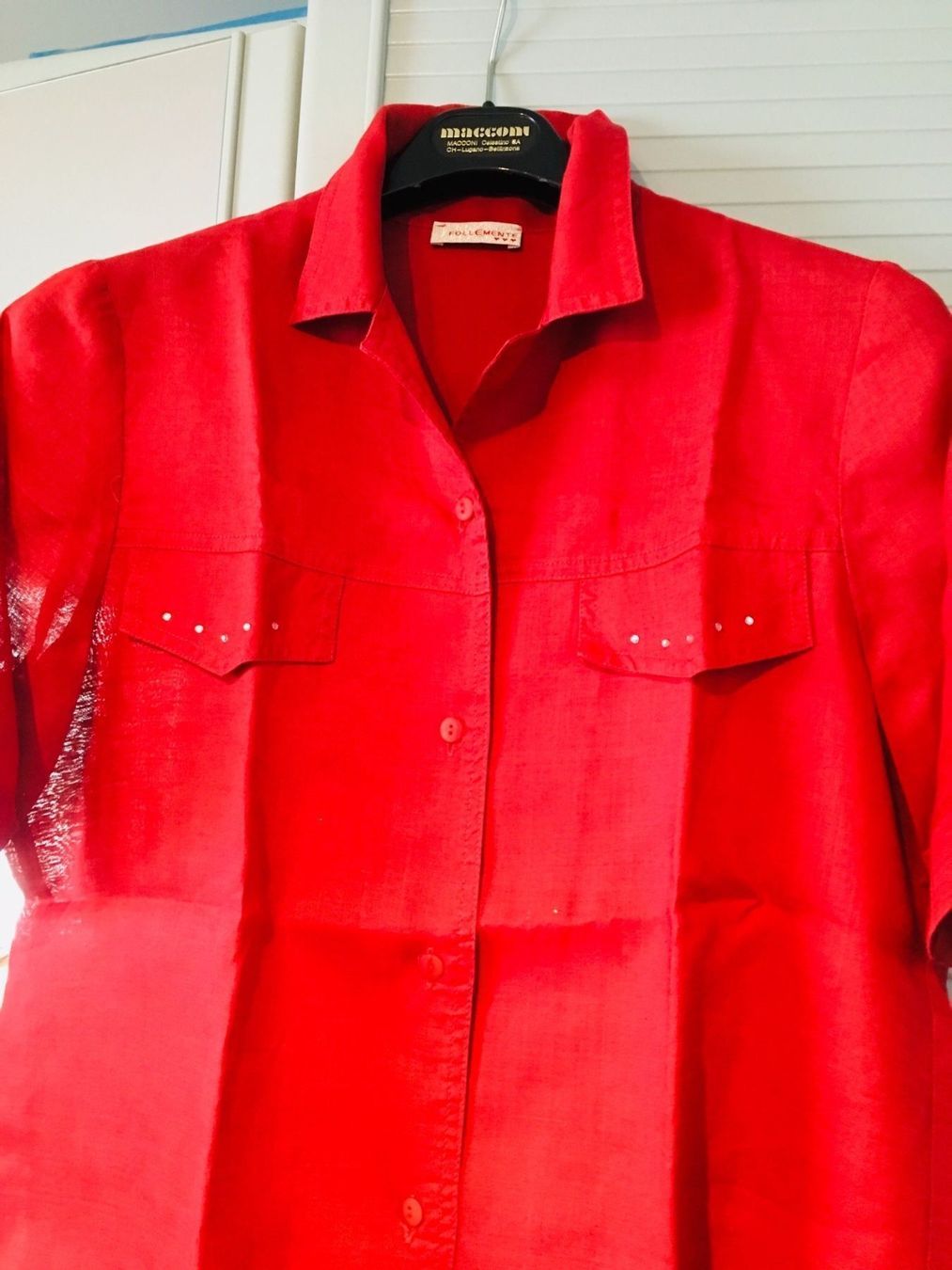 Blusen: Hemd Bluse Gr. 42-44 aus Leinen 100% – Neu (gemäss Beschreibung) aus Bellinzona von ModaLugano 1