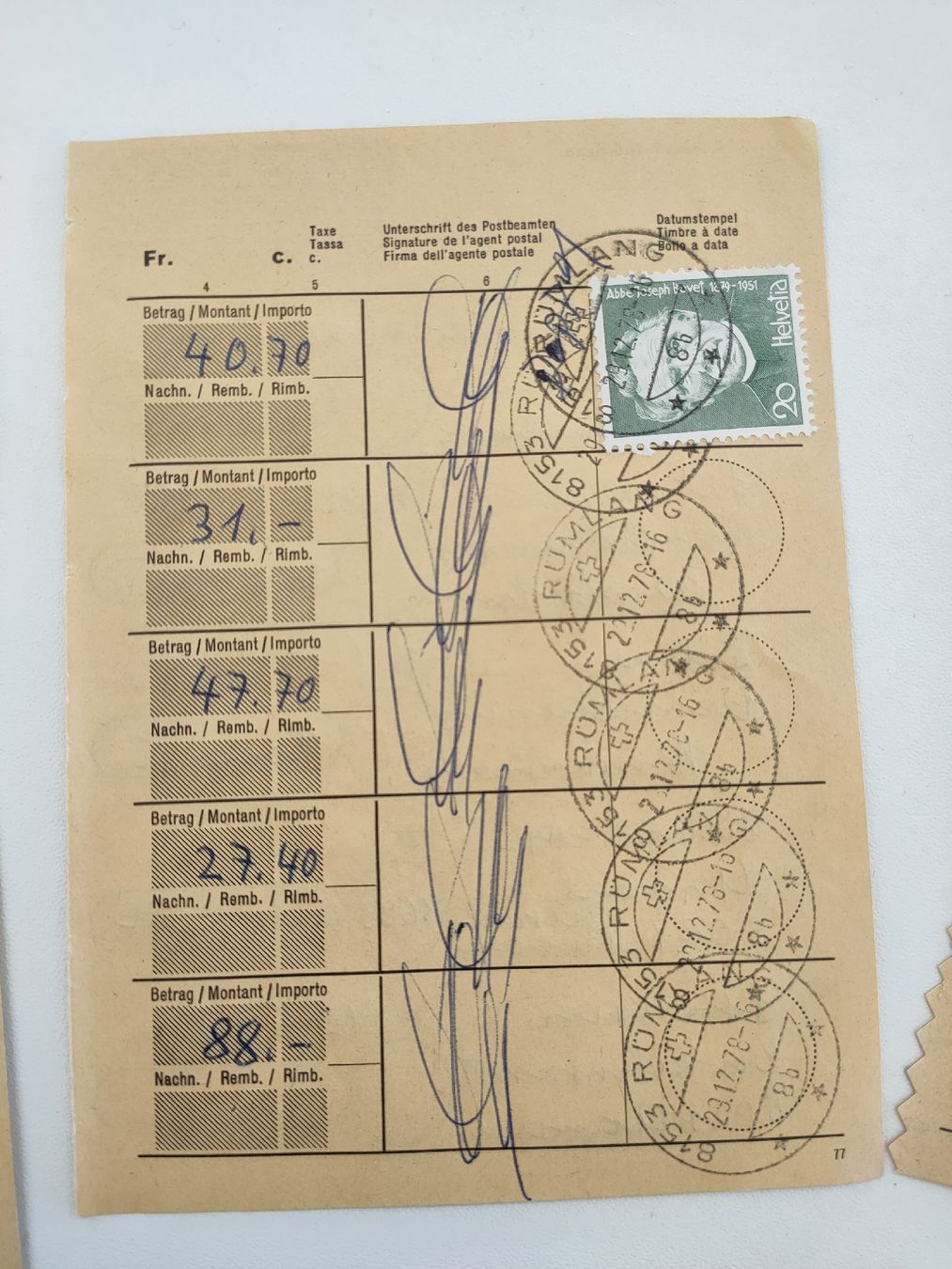 Tutti i francobolli: Briefmarken-Sammlung - Marken ab ca. 1971 &  alte Postdoppel – Usato da Gipf-Oberfrick venduto da minini 7