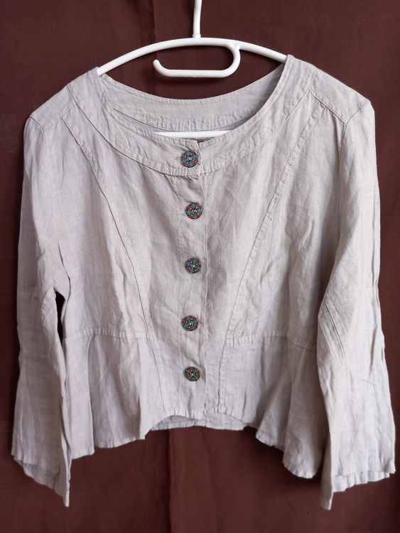 Cardigan-veste En Lin Et Lyocell Burton - Taille 42 - Couleur écru - Pour Femme
