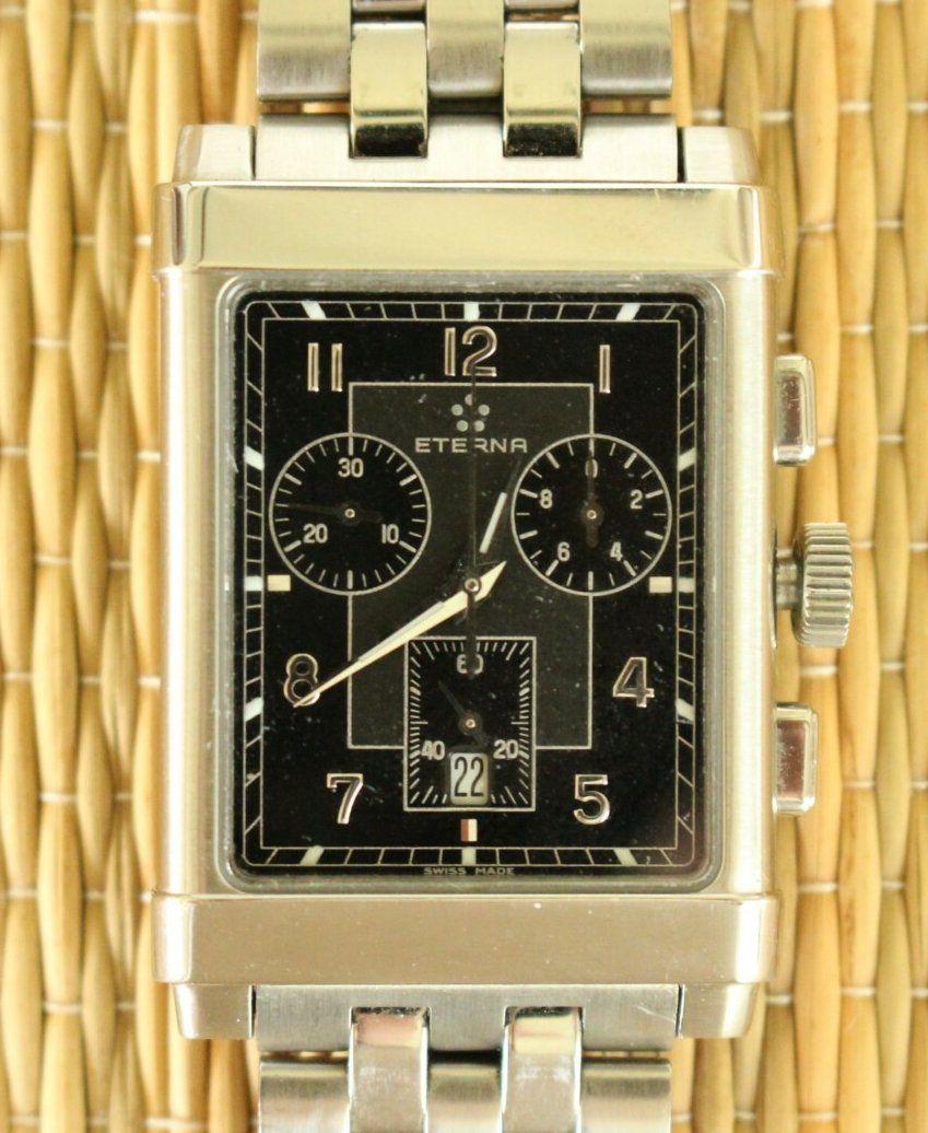 Eterna Orologi: ETERNA 1935 CHRONOGRAPH DATE STAINLESS BLACK – Usato da Selkingen venduto da Eishase