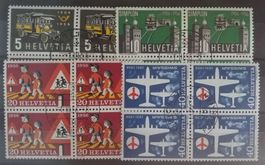 3955) 324-27, Werbemarken 1956, ET im 4-Block Kt. 65.-++