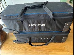 4 x LED-Video-/Fotoleuchten+Softboxen und C-Stativen