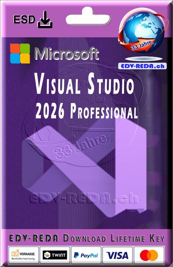 Microsoft Software: Visual Studio 2026 Professional Lifetime – Usato da Langenthal venduto da Reda