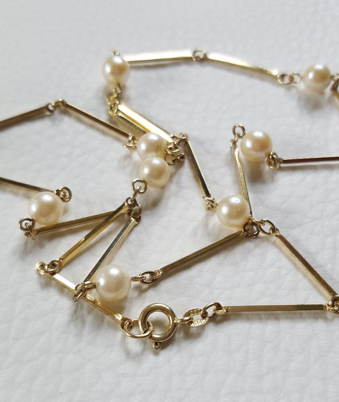 Catenine: Gold kette Mit Perlen – Usato da Wald ZH venduto da Dasilver 6