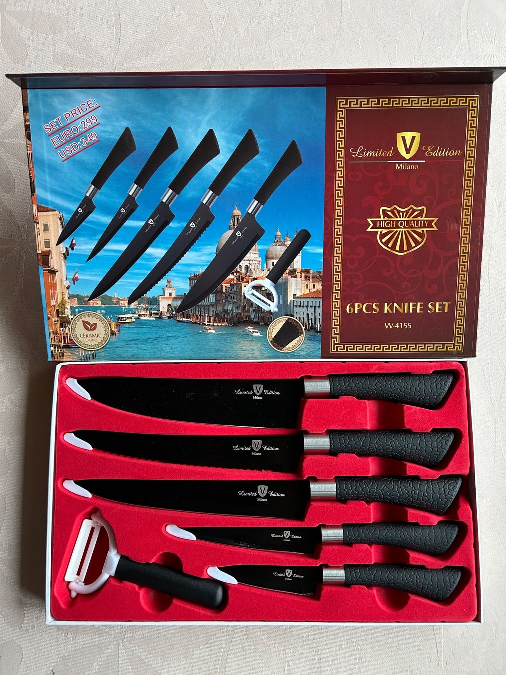 Coltelli: Messer Set Milano W-4155 – Nuovo e nell'imballaggio originale da Gächliwil venduto da H-PL 2