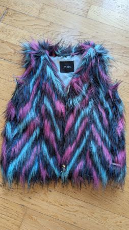 Guess Kunstpelz Weste farbig Grösse: 98 top Zustand!