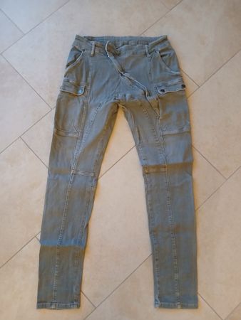Modische Sommer-Hose / Cargo-Hose, Grün, Gr. M,