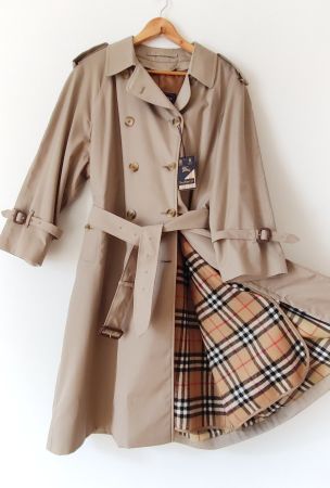 BURBERRY Mantel Trenchcoat Gehrock Novacheck Wool-Futter 42