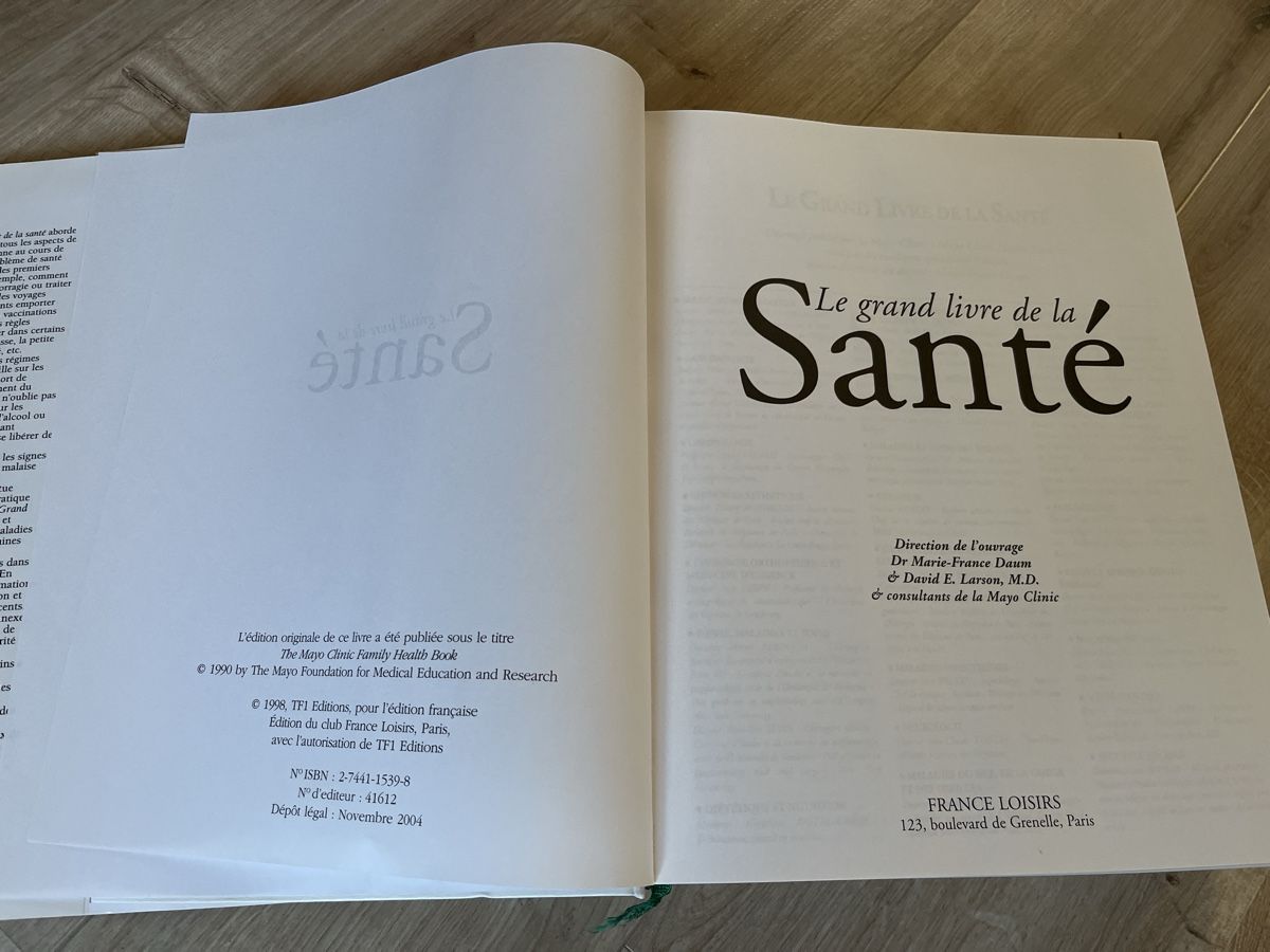 Libri: Livre sur la Santé – Nuovo (secondo la descrizione) da Alle venduto da LeCoucou 2