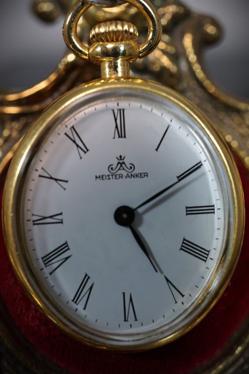 ALTE ELEGANTE MEISTER ANKER AUS GLASHÜTTE COLLIERUHR (Gebraucht