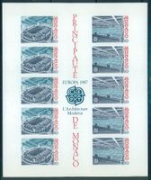 MONACO, BLOCK EUROPA 1987 UNGEZÄHNT, **